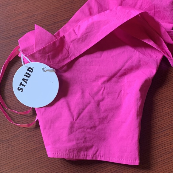 New Staud Hot Pink KAI Halter Twist top- Barbie vibes - Picture 7 of 12